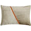 The HomeCentric Decorativo Tortora Fodera per Cuscino Lombare 30x40 cm a Coste e Velluto Cuscino, Fodera per Cuscino con Patchwork, Tessuto in Velluto a Coste e Nastro in Pelle- Corduroy Split Taupe