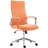 CLP Sedia Da Ufficio In Tessuto Kolumbus I Sedia Direzionale Ergonomica I Comfort Per Lunghe Giornate Di Lavoro I Per Il Gioco E L'home Office, Colore:arancione