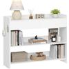 Hzuaneri Tavolo da Console con Ripiani e Cassetti, Mobile Ausiliario in Legno, Due ganci su ogni lato, per Soggiorno, Ingresso, Corridoio, 100×30×80 cm, Bianco CT01603X