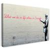 Printed Paintings Stampa su Tela (80x60cm): Banksy - ciò Che Facciamo nella Vita Echi in eterna s