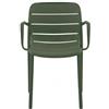 Cribel Set da 4 Poltrone Itaca in Polipropilene Ambra | Sedie Moderne Resistenti e Confortevoli per Casa, Ufficio, Giardino, Sala d'Attesa e Ambienti Interni (VERDE INGLESE)