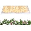Dmuzsoih Luci LED Coperta Neve Artificiale - Tappeto di Neve Morbido Illuminato per Villaggio di Natale | 8 modalità di Illuminazione Tappeto Pieghevole Tovaglia Finta - per Feste Interni Esterno