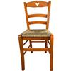 Sedam Srl Sedia Cuore, in Legno Massello, Vari Colori e Sedute disponibili, Alta Qualità (Arancione, Paglia), MINIMO 2 SEDIE