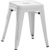 CLP Sgabello Armin I Sgabello in metallo, impilabile e facile da pulire I Sgabello impilabile, carico massimo 200 kg | Colore bianco