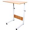 Beaudreaul Tavolo pieghevole per computer portatile con ruote, 60 x 40 cm, altezza regolabile 70 - 90 cm, per letto, scrivania mobile, portata: 15 kg, per camera da letto, soggiorno, dormitori, ecc