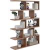 KUBUTKU Mensola da parete 100x70x18 cm Libreria Design Moderno Mensola sospesa per soggiorno, camera da letto, ufficio e cucina (noce)