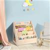 HUOLE Libreria Montessori per bambini da 1 a 5 anni, libreria in pino di alta gamma, per bambini per classe, 41,9 x 41,9 x 30,4 cm (colore legno originale)