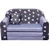 Nana Shop Divano per bambini con funzione letto, divano per bambini, 3 in 1, divano doppio, mini divano (stelle)