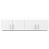 AVANTI TRENDSTORE - Dubino - Alzata per armadio Dubino a 4 ante battenti, in legno laminato di colore bianco, LAP 117,5x40,6x54,2cm