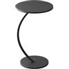 Vicco Tavolino da caffè Alvio, Nero, 40 x 60 cm, utilizzabile come superficie d'appoggio per soggiorno o camera da letto