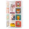 RELAX4LIFE Armadio Modulare a 8/12 Cubi per Bambini con 2 Barre Appendiabiti, 8/12 Ante, Mobile Salvaspazio per Cameretta e Asilo Nido, Portata di Ogni Cubo 10 KG (Animale-8 Cubi,Bianco)