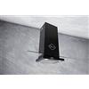 GURARI Cappa da parete GCH T 466 90 BL PRIME, cappa aspirante 90 cm, 1000 m³/h, in nero, con vetro, EEK A, TouchControl