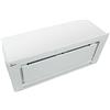 Gurari Cappa aspirante da incasso 217, in pietra ventilata, cappa da soffitto 70 cm, telaio e pannello frontale in vetro bianco, 3 livelli, 1000 m³/h, LED, 6 Watt, telecomando