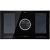 Klarstein 2 in 1 Piastra Induzione e Cappa Aspirante per Cucina a Isola, Cappa Cucina 654m³/h, Piano Cottura 4 Fuochi, Piano Cottura Induzione in Ceramica con Controllo Touch, Classe A