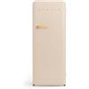 CREATE / RETRO FRIDGE 150 WOOD/Frigorifero sabbia con maniglia legno e congelatore 281L / 102W, 150cm, 3 ripiani, regolatore di temperatura, portabottiglie, 60x60x150cm