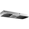FIREGAS Cappa aspirante da 91,4 cm, cappa da cucina convertibile senza canalizzazione, in acciaio inox con luce LED, ventola di scarico a 2 velocità, argento