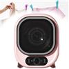 X&Z-XAOY Mini Asciugatrice A Libera Installazione Ventilata Asciugatrice A Condensazione Compatta E Indipendente Design A Doppio Strato del Cilindro Interno, Comandi A Manopola (Size : Pink)