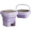 Generico Lavatrice pieghevole da 9 litri con display LCD Centrifuga automatica for calzini intimi Mini centrifuga portatile(Purple,UK)