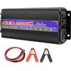 MERHOVO Inverter a onda sinusoidale pura 2000W Inverter a onda sinusoidale pura DC 12V 24V a CA 220/110 50Hz 60Hz Potenza continua 1000W Convertitori di energia solare Trasformatore di tensione Migliora la di