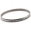 Generic Bracciale rigido bangle Esseri Umani - Frase canzone - Bracciale dedica musicale - Bracciale acciaio canzone