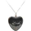 Cairui Design Dente di leone con 2 Desideri Tarassaco Vero Fiori Cuore Amore Nero Vetro Argento Sterling 925 Collane Con pendenti Donna Handmade