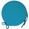 ARKETICOM Pack 4 Cuscini per Sedia Rotondi con Lacci e Cerniera Artigianali cm 45x3 (Turchese)