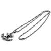 Generic Collana a catena in acciaio inossidabile Catena Figaro pendente da 3 mm doppia ancora ancora per nave argento