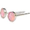 AVNIS Orecchini a bottone in argento opale rosa ottobre Birthstone Post orecchino 925 gioielli in argento sterling