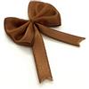 Generic 1 Fiocco in raso marrone applique tessuto satin decorazione fiocchetto già pronto applicazione
