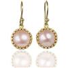 ANEMONE JEWELRY Orecchini di Perle Rosa - Gioielli Artigianali in Oro per Donna - Accessori da Sposa, Moda e Pietre Dure - Design Dangling Fatto a Mano con Scatola