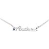 Moun Jewels Collana con NOME CON o SENZA Brillantino in argento 925 anallergico