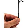 diodiled Lampione da terra colore nero per presepi e diorami con microlampada 12V - DL164 (8x2,3 cm, colore luce bianco freddo)