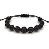 Generico Braccialetto Tormalina Unisex, Shamballa il Bracciale Della Felicità, Regolabile Fatto a Mano, Pietre Dure Naturali