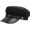 Bamboopack Cappello da autista nero retrò piatto top cappello premium portiere Newsboy Driver cappello per uomo donna abbigliamento quotidiano viaggio festa a tema