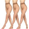 BANANALU Calze extra sottili 8 Den Toeless trasparenti Punta Aperta, S