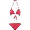SUNDEK Costume Mare Donna Jennifer Top A Triangolo E Slip Fisso Arcobaleno (IT, Testo, M, Regular, Regular, White 43)