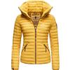 MARIKOO Löwenbaby - Giacca trapuntata da donna per le mezze stagioni, con cappuccio rimovibile, taglia XS-XXL, Colore: rosso, XL