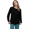 greenjama Maglietta a Maniche Lunghe in Derby Rib Parte Superiore del Pigiama, Nero, 44 Donna