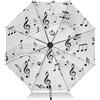 GAIREG Ombrello pieghevole nero con note musicali, apertura automatica e chiusura compatta, ombrello da viaggio per sole e pioggia, antivento, impermeabile, portatile, per donne, uomini e adulti