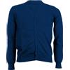 Coveri Cardigan uomo in cotone tinta unita, Blu XXL