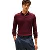 Tommy Hilfiger Polo da Uomo a Maniche Lunghe, Casual, vestibilità Regolare, in Cotone Liquido, Borgogna Profondo, S