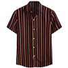 Xmiral Camicia Camicetta T-Shirt Uomo Cotone Lino Manica Corta Casual Stampato Hawaiano (M,5Giallo)