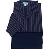 SGARLATA HOME Pigiama per Uomo Due Pezzi Abbottonato MOD. Cardigan in Puro Cotone Makò Mercerizzato e Tinto in Filo Peso Primaverile Art. Diego (Blu, L)