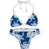 Generic Boho Tartaruga Di Mare Tartaruga Blu Bikini Set Per Donne Spiaggia Costume Da Bagno, Multicolore, XL