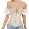 Generic Top Corsetto Bustier in Broccato con Maniche a Cappuccio Vintage Elegante da Donna Bakugou Katsuki Costume Cosplay Cheerleader