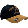 Harley-Davidson Men's H-D Motorcycles Logo Baseball cap, Black/Brown BCC51639
