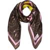 Braccialini Foulard Lt Foulard in poliestere effetto seta con stampa dedicata a Tweety. Il personaggio spicca su sfondo marrone decorato da sagome tono su tono e dettagli rosa per un look vivace e