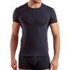 Enrico Coveri (Pack 2 Shirt Uomo Girocollo Mezza Manica - Cotone Elasticizzato Premium - T-Shirt Intima con Logo - Morbida e Resistente - Bianco, Nero e Blu(Blu, L)