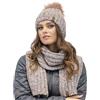 Vivisence Donna Invernale Cappello alla Moda con PON-PON Realizzato in Morbido E Caldo Filato Bicolore con Fodera in Pile Antistatico Ideale per l'inverno, Giallo,Taglia Unica