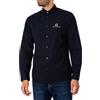 Armani Exchange Maglietta a Maniche Lunghe con Logo, Blu Navy Intenso, XS Uomo
